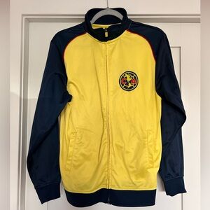 Club America Men’s Fullzip Yellow Jacket Size Small